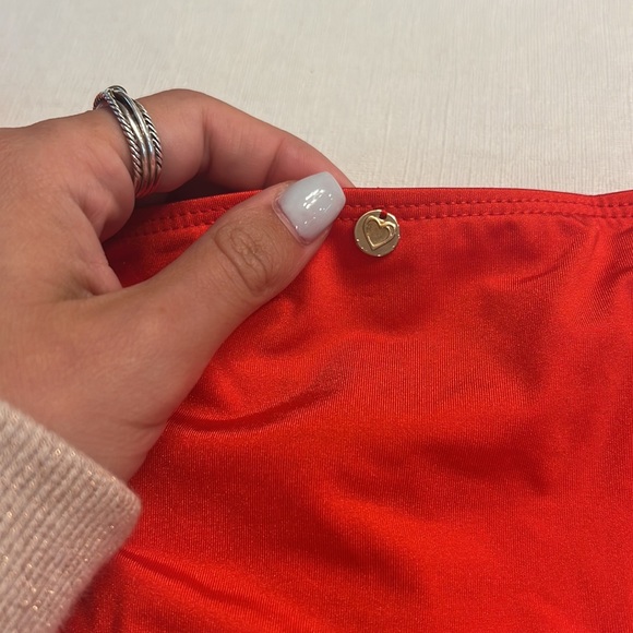 NWT For Love & Lemons Rodeo Ruffle Bikini Bottom Red - Picture 5 of 7